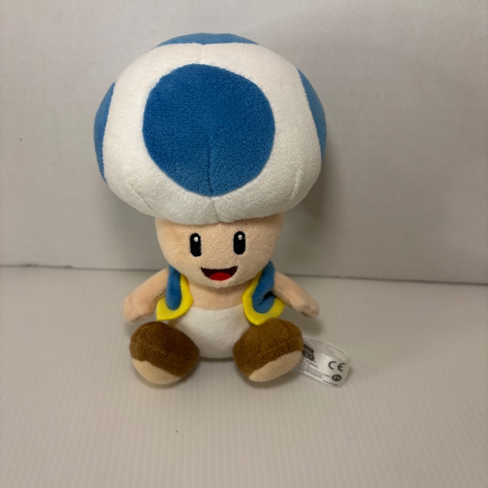 Little Buddy Super Mario Bros Nintendo Blue Toad 7" Plush Stuffed Animal 2010